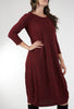 Cut Loose Texture Wave Dress, Holiday Red 