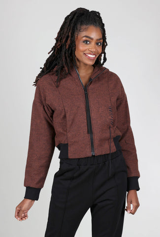 Studio B3 Helma Flannel Padded Jacket, Dark Terracotta 