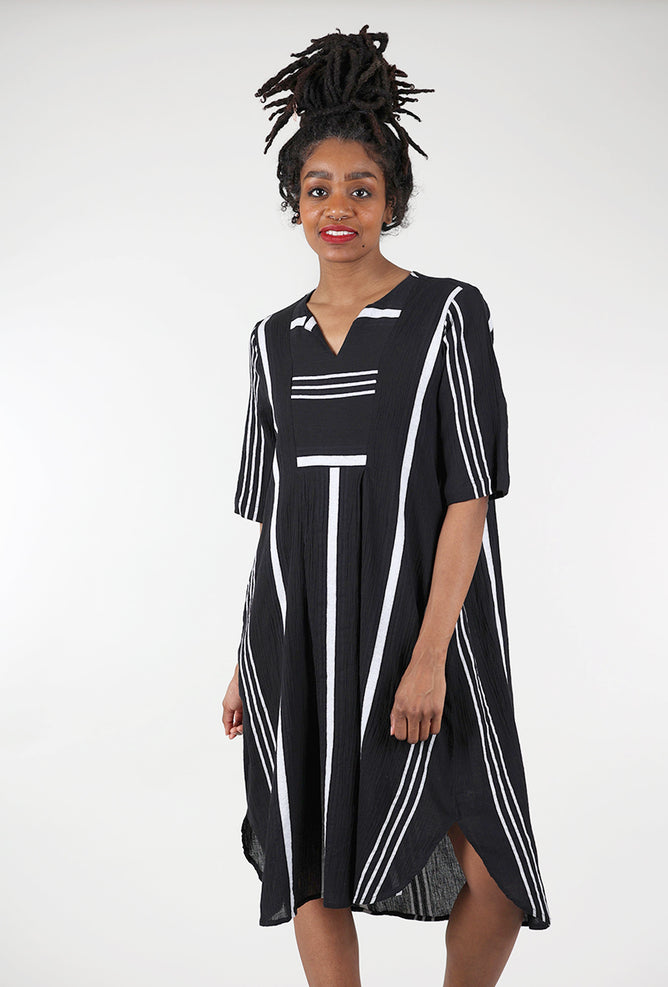 M Square Breeze Dress, Black Segment 