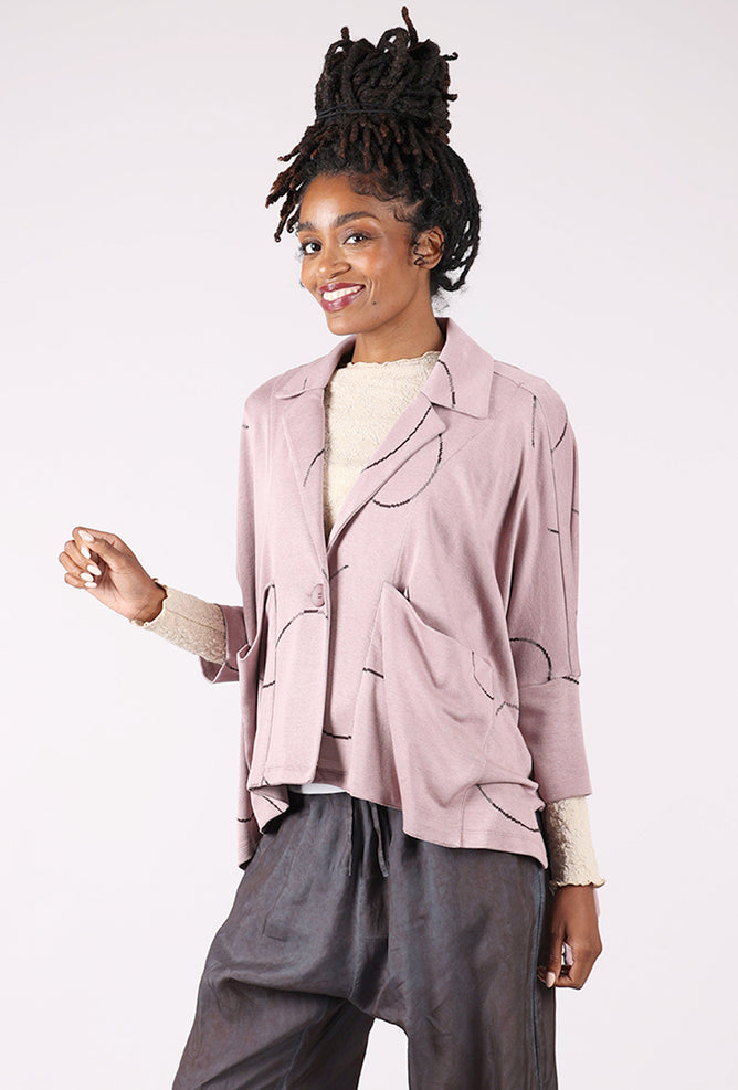 Ozai Knit Oversize Byrne Jacket, Pink 