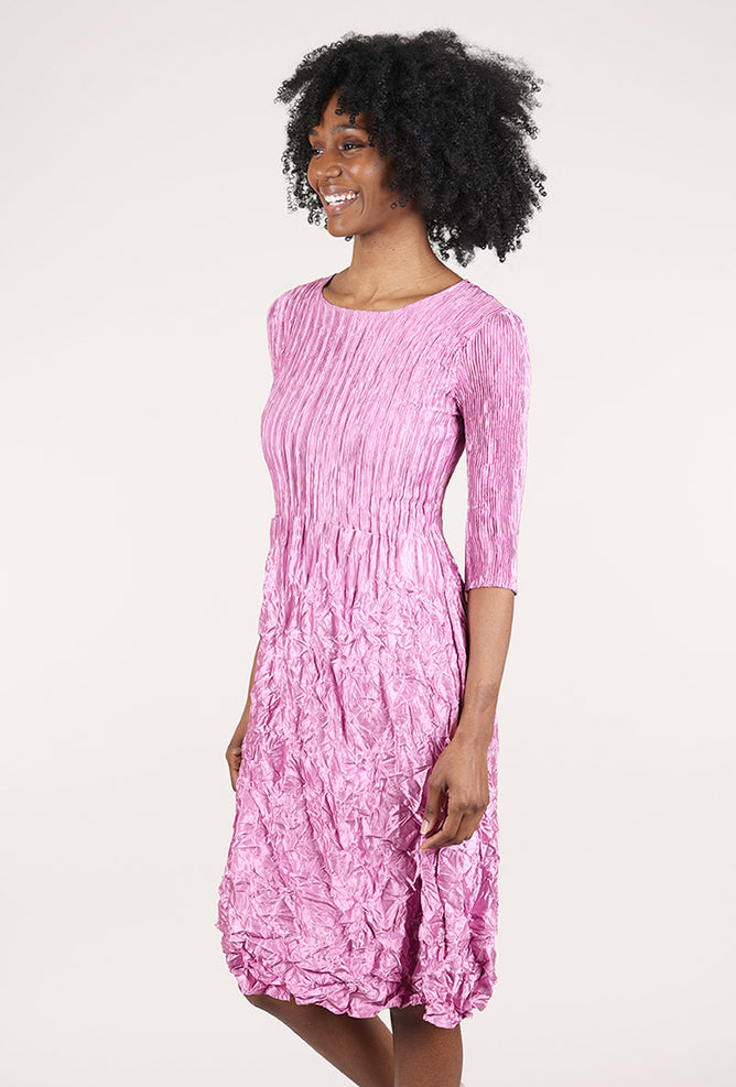 Alquema 3/4 Sleeve Smash Pocket Dress, Glossy Orchid 