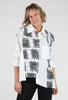 Luukaa Crisp Graphic Button Shirt, Ecru/Black 