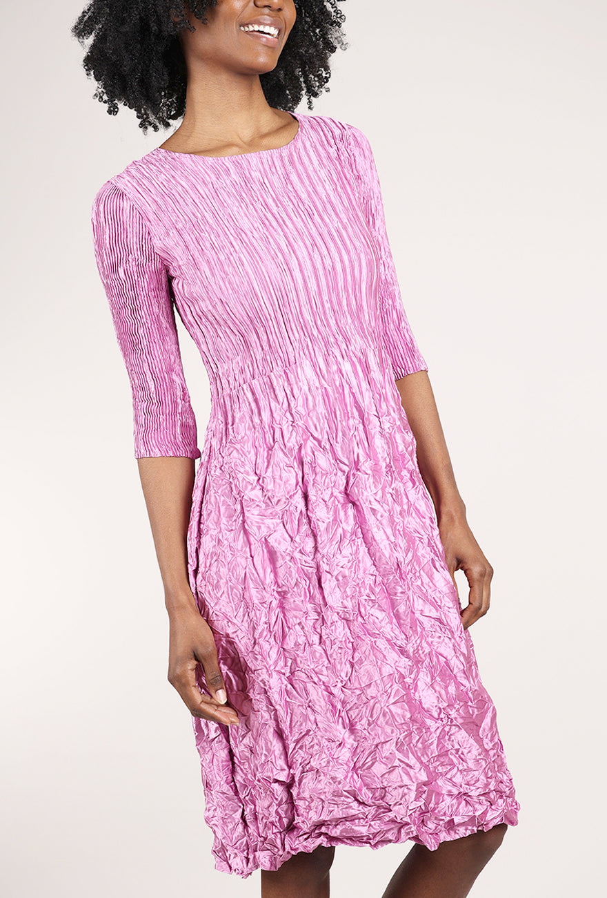 Alquema 3/4 Sleeve Smash Pocket Dress, Glossy Orchid 