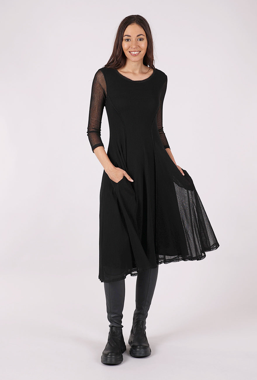 Porto Pendulum Dress, Black 