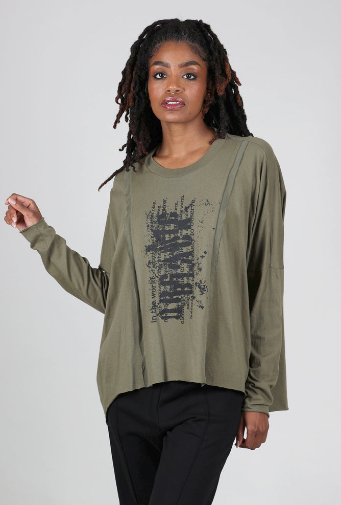 Studio B3 Birka Oversized Tee, Olive 