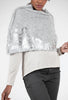 Amano by Lorena Laing Handprinted Foil Shrug, Silver 