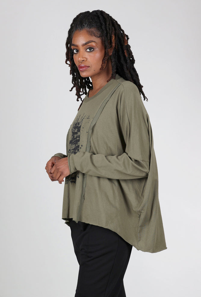 Studio B3 Birka Oversized Tee, Olive 