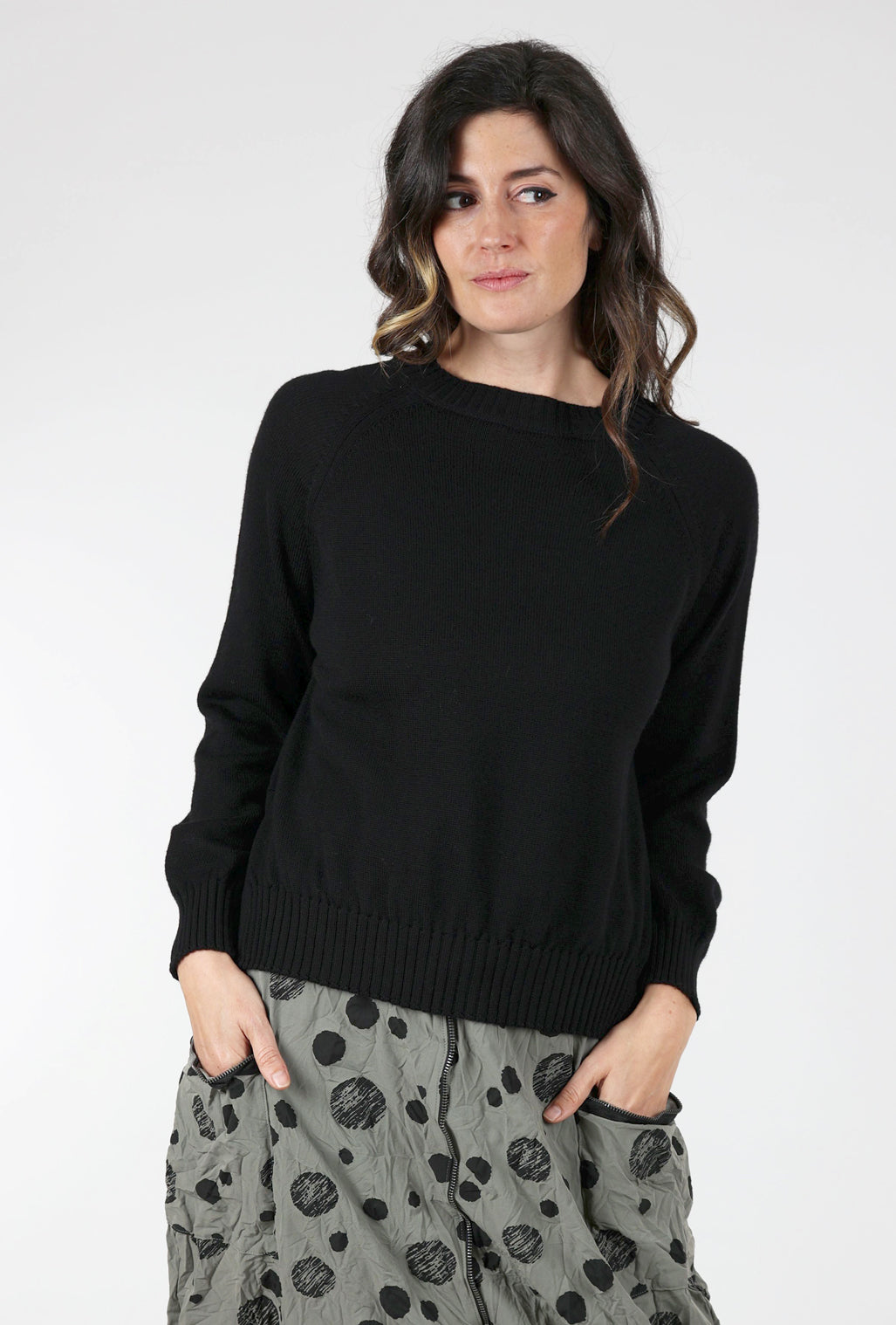 Knit Knit Merino Rounded Sweater, Black 