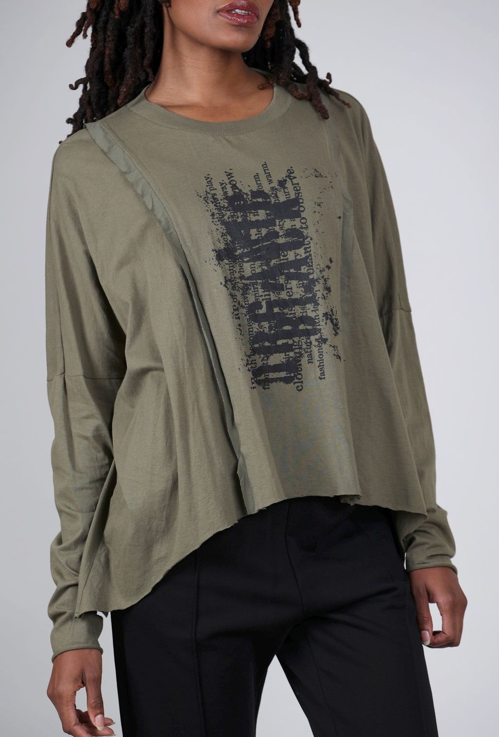 Studio B3 Birka Oversized Tee, Olive 