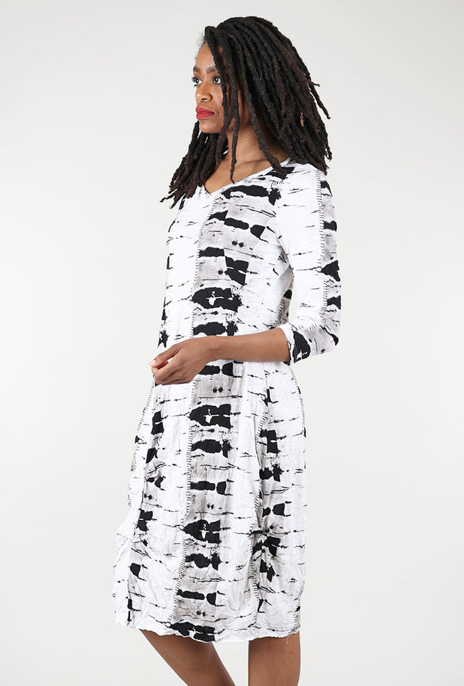 Liv Tissue Crinkle Anytime Dress, Black Print 