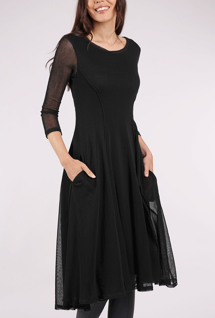 Porto Pendulum Dress, Black 