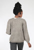 Grade & Gather Accent Placket Cardie, Dark Greige 