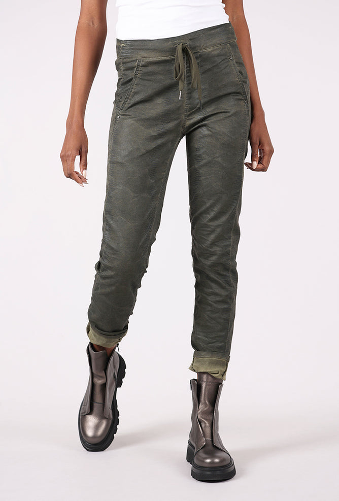 Alembika Iconic Stretch Denim, Olive Green 