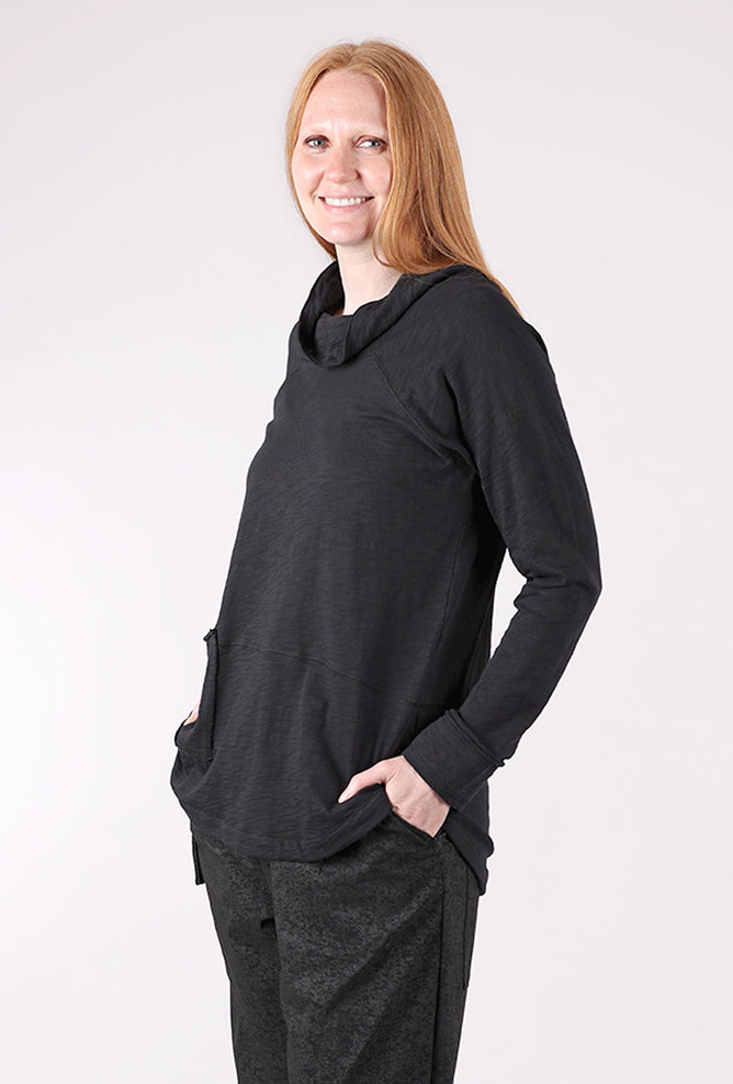 Escape by Habitat Weekend Cowl Tee, Black 