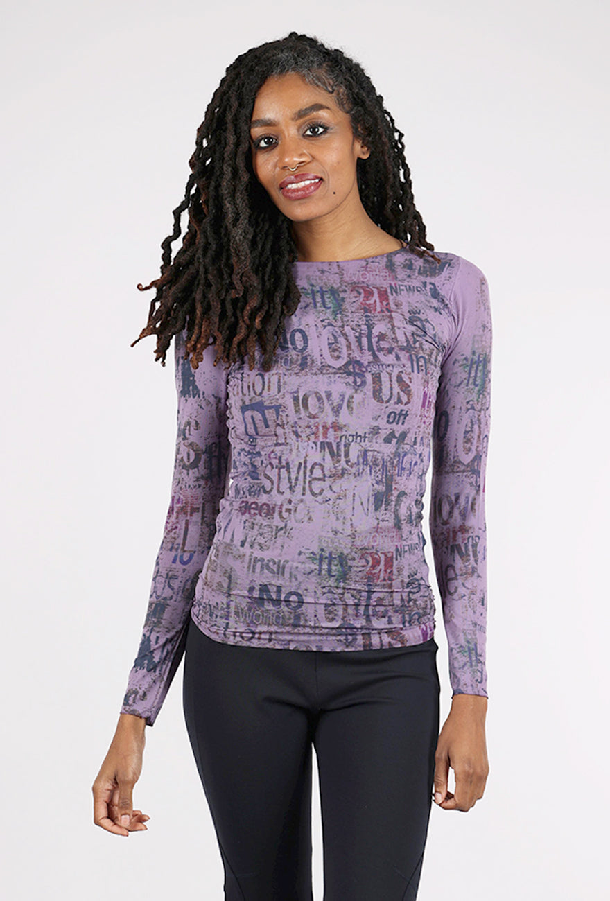 AMB Designs Second Skin Raw Edge Top, Free Press/Aged Grape One Size Grape