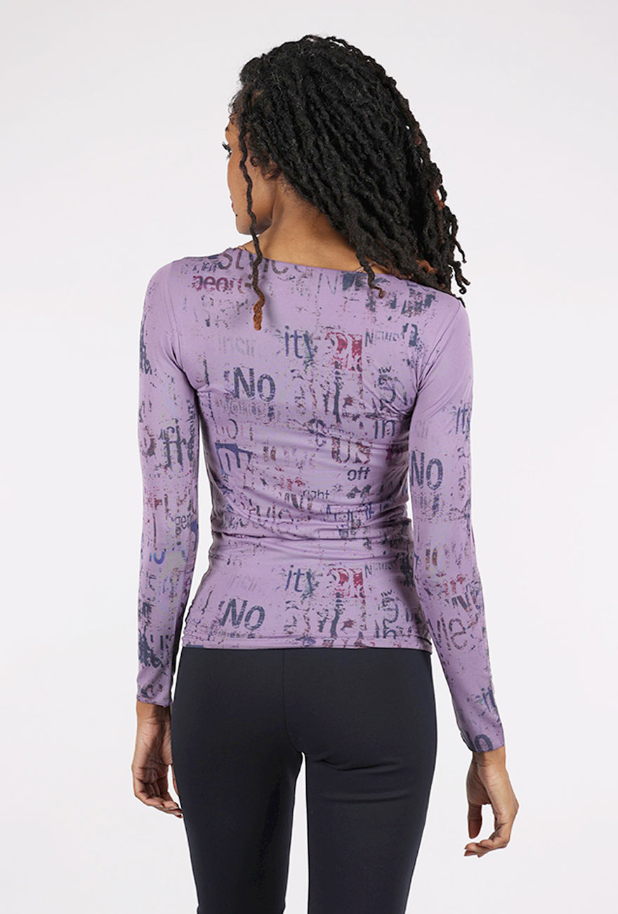 AMB Designs Second Skin Raw Edge Top, Free Press/Aged Grape One Size Grape