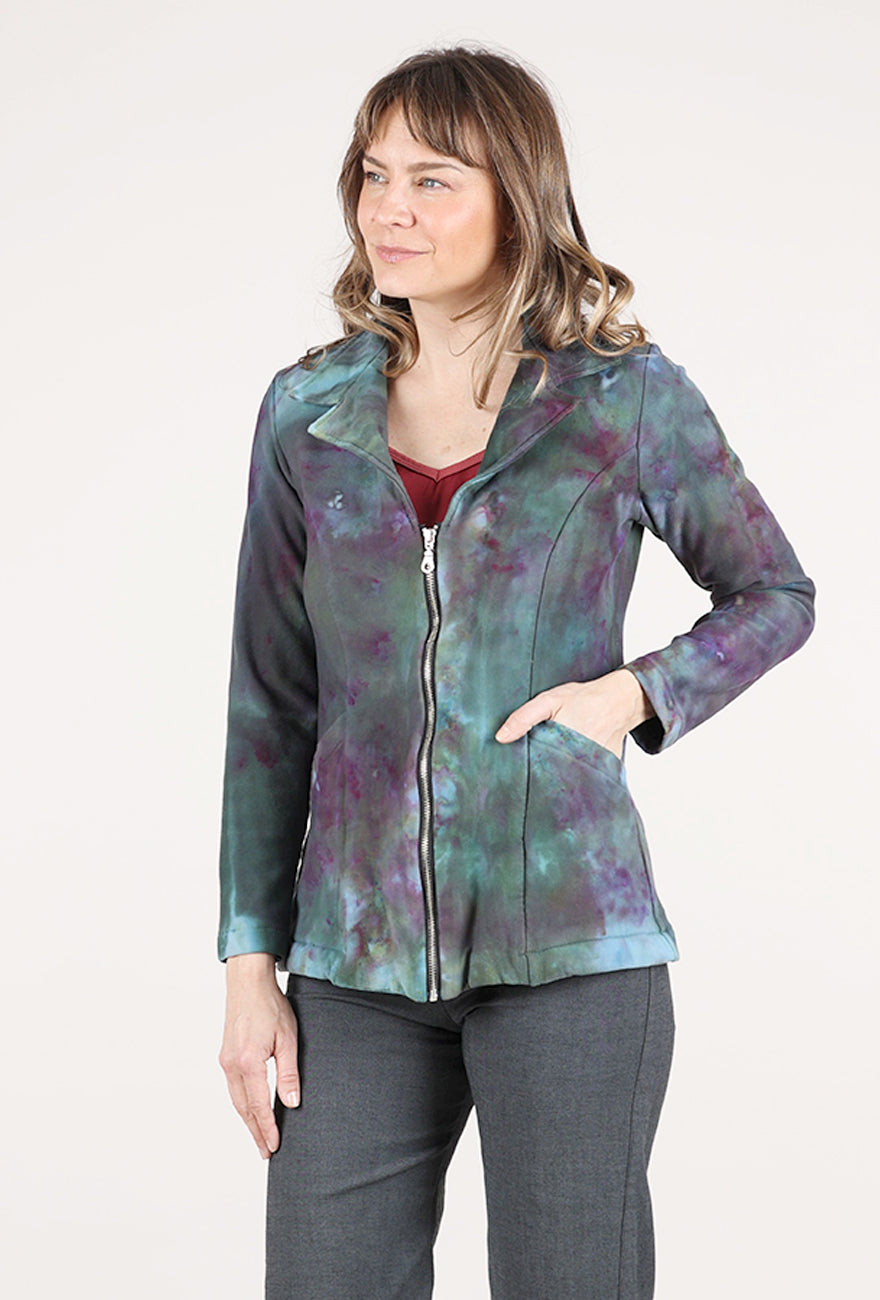 Heyne Bogut Fleecey Lapel Jacket, Waterlilies 