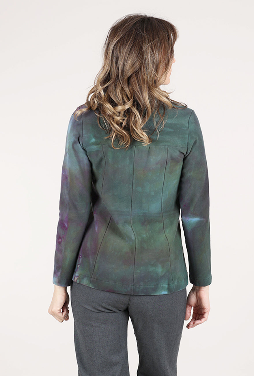 Heyne Bogut Fleecey Lapel Jacket, Waterlilies 