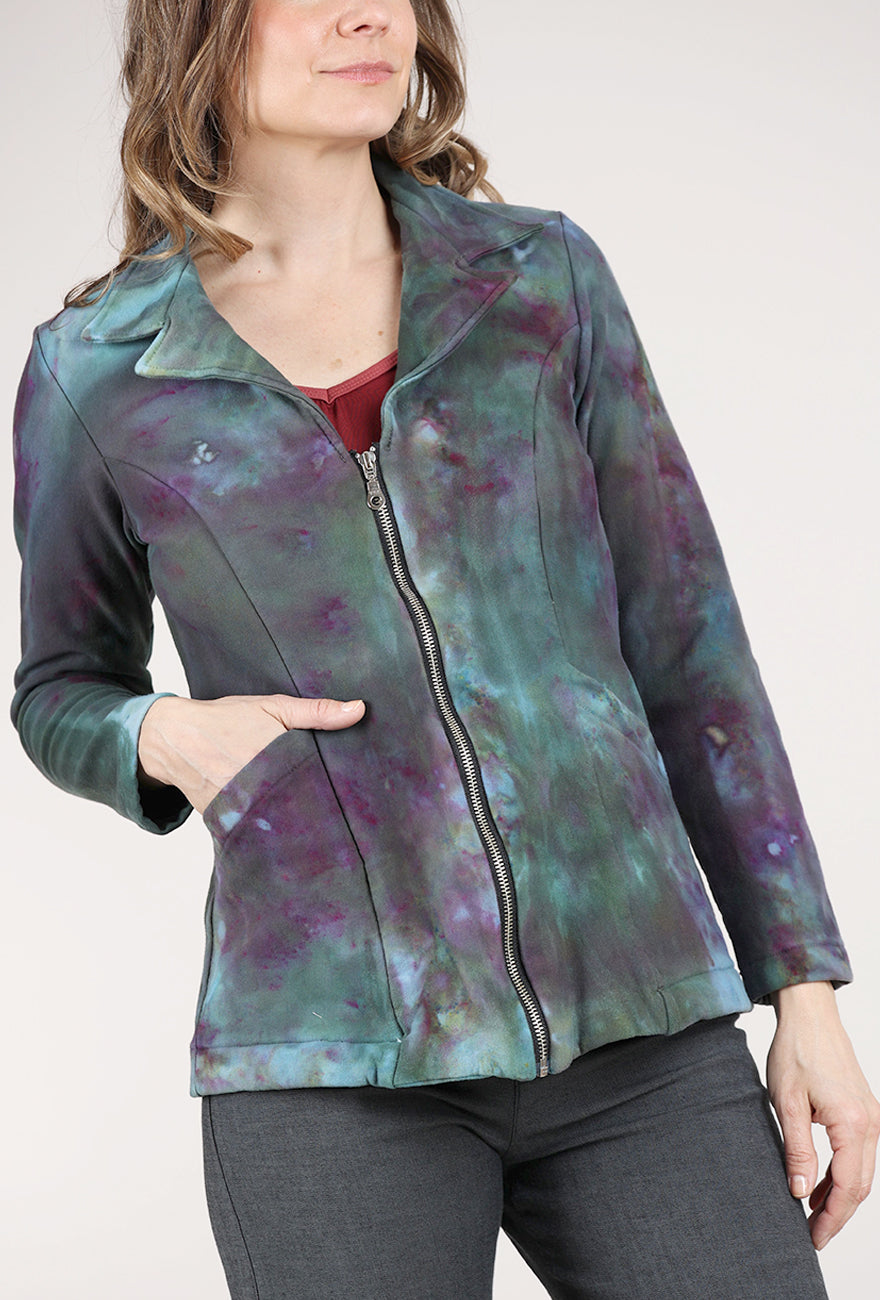 Heyne Bogut Fleecey Lapel Jacket, Waterlilies 
