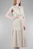 Grade & Gather Celeste Midi Dress, Ivory/Sage 