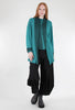Fenini Contrast Thermal Hooded Cardie, Teal 