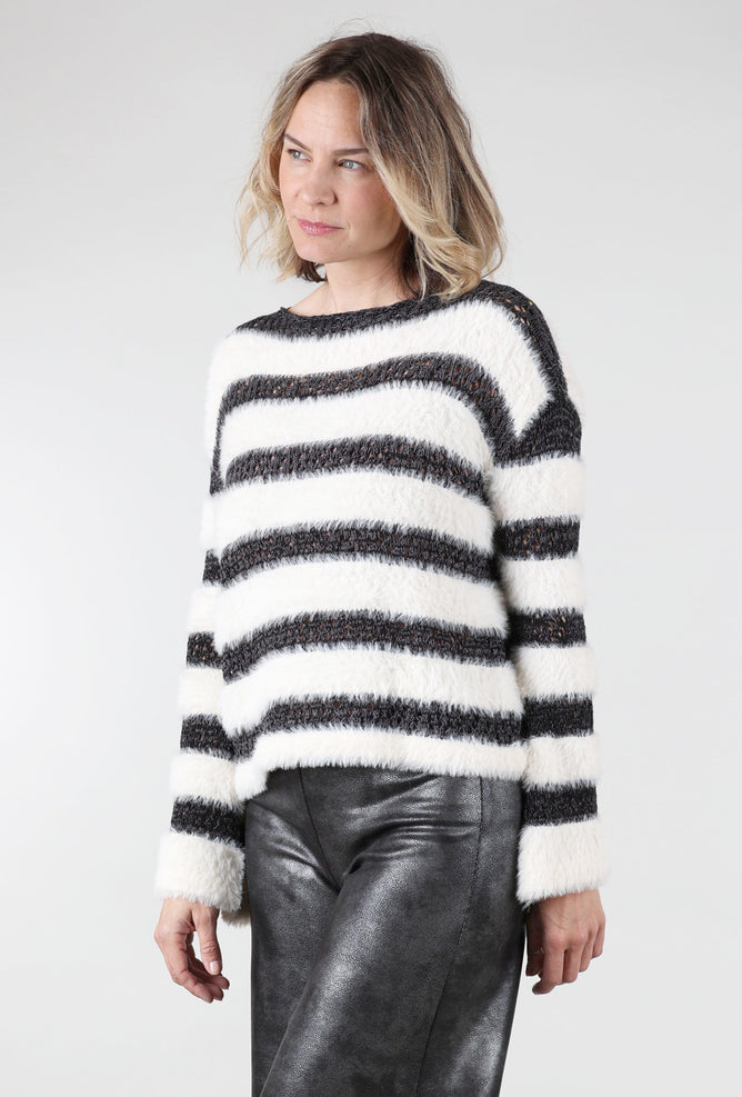 Pink Martini Christy Sweater, Black/White 