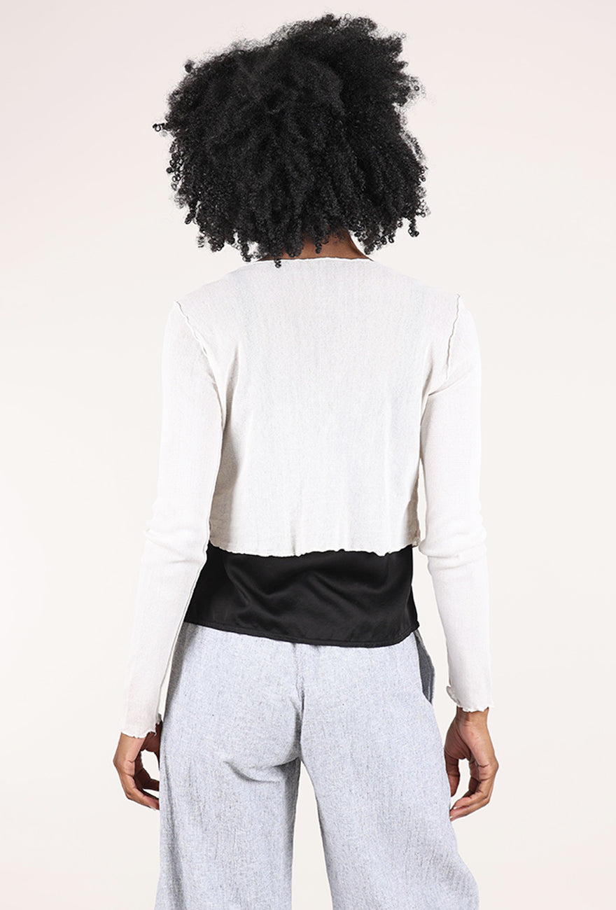 Cut Loose Tulle Shrunken Cardie, Jicama 