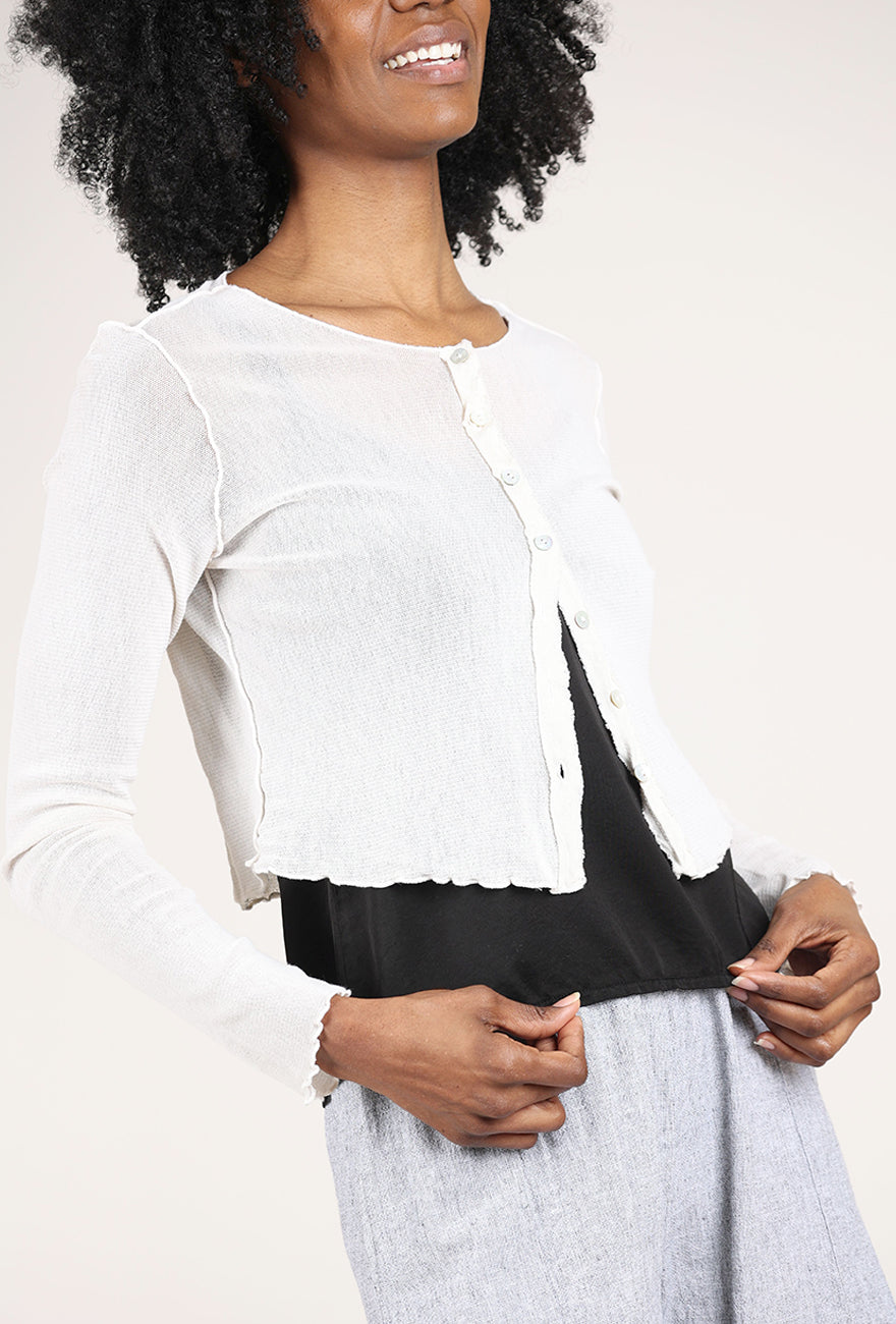 Cut Loose Tulle Shrunken Cardie, Jicama 