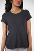 Escape by Habitat Cotton Slub Scoop Tee, Black 