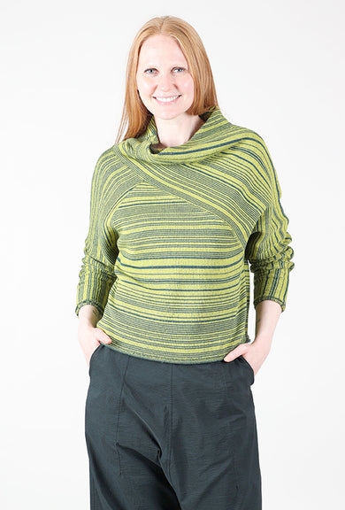 Olivia by Habitat Reverse Stripe Crossbody Cowl, Spruce 
