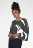 Andrea Greer Brush Stroke Top, Black/White 
