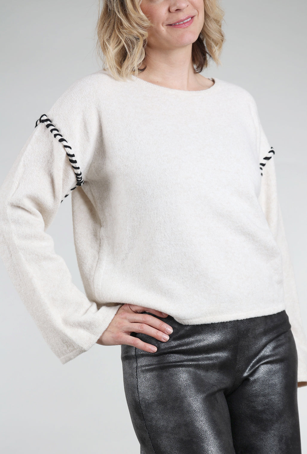 Pink Martini Joelle Sweater, White 