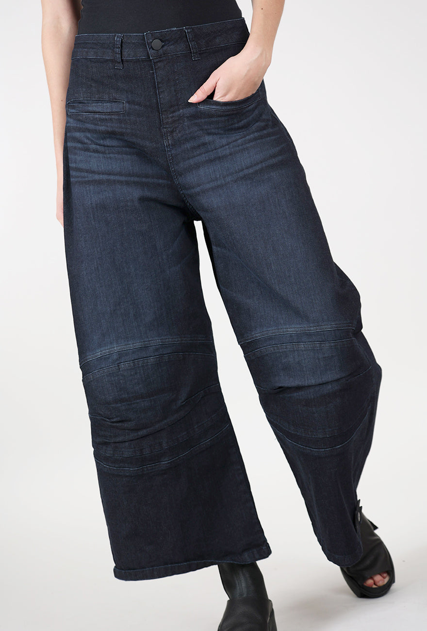Pluslavie Bubble Crop Denim, Dark Blue 