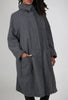 Rundholz Tattered Wool Long Coat, Rock Gray 