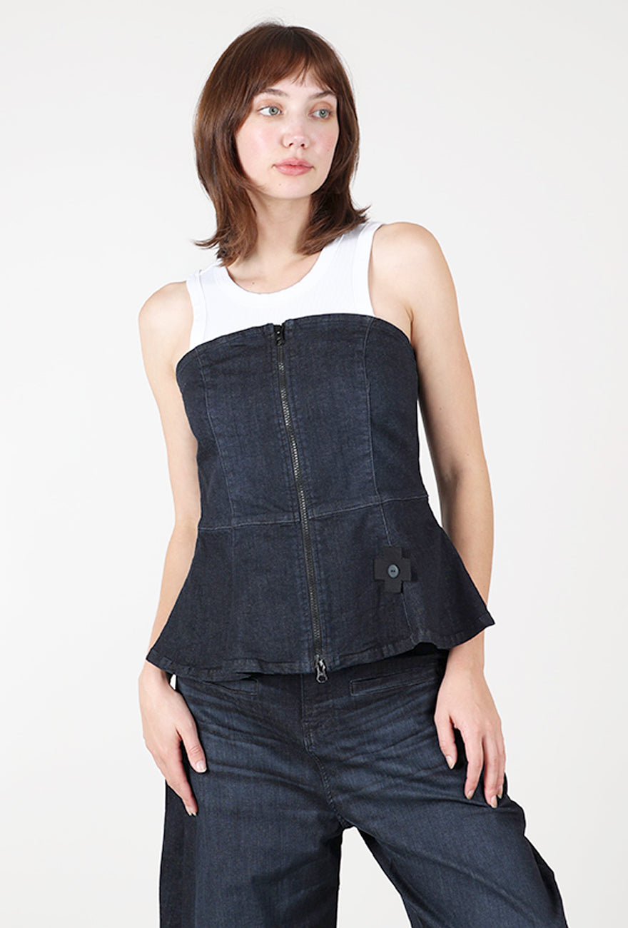 Pluslavie Blue Shape Corset, Dark Blue 