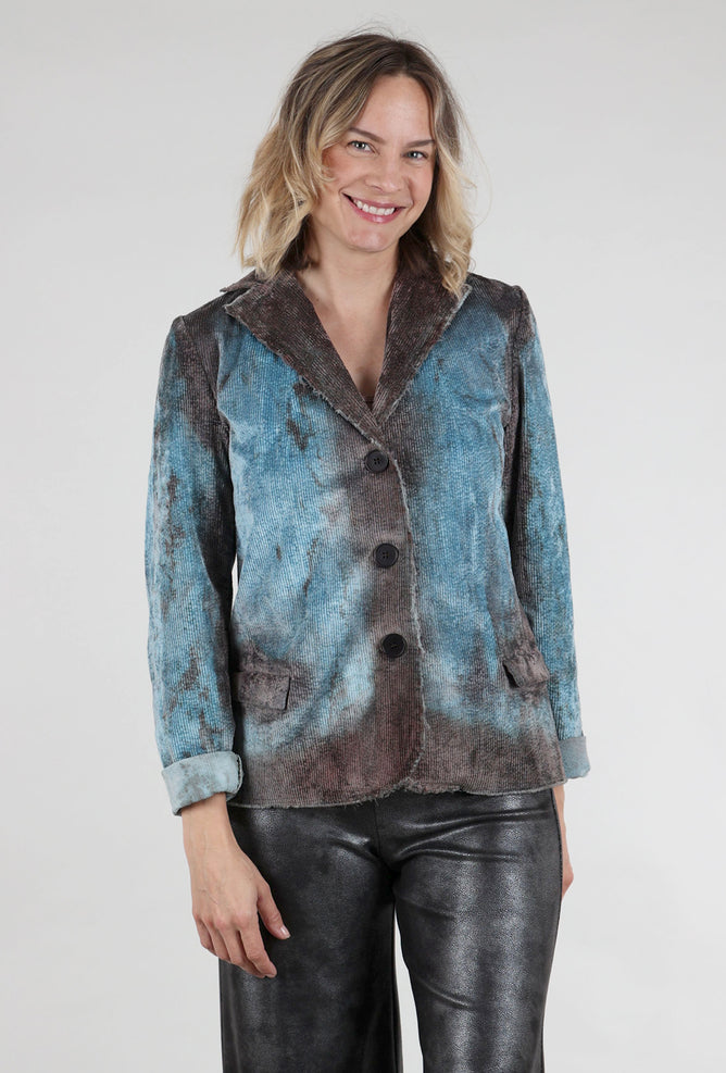 Heyne Bogut Stevie Ombre Cord Blazer, Sky 