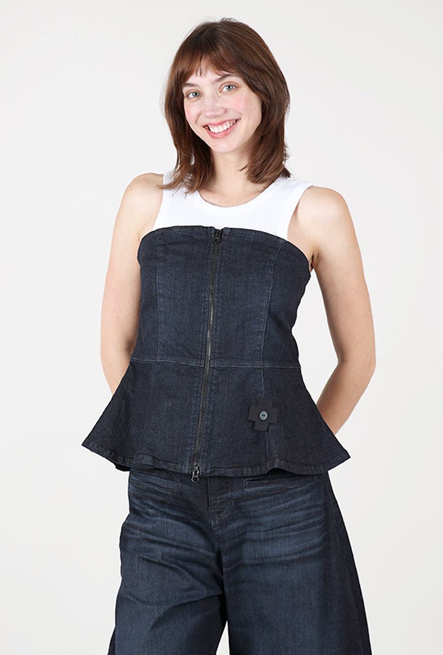 Pluslavie Blue Shape Corset, Dark Blue 