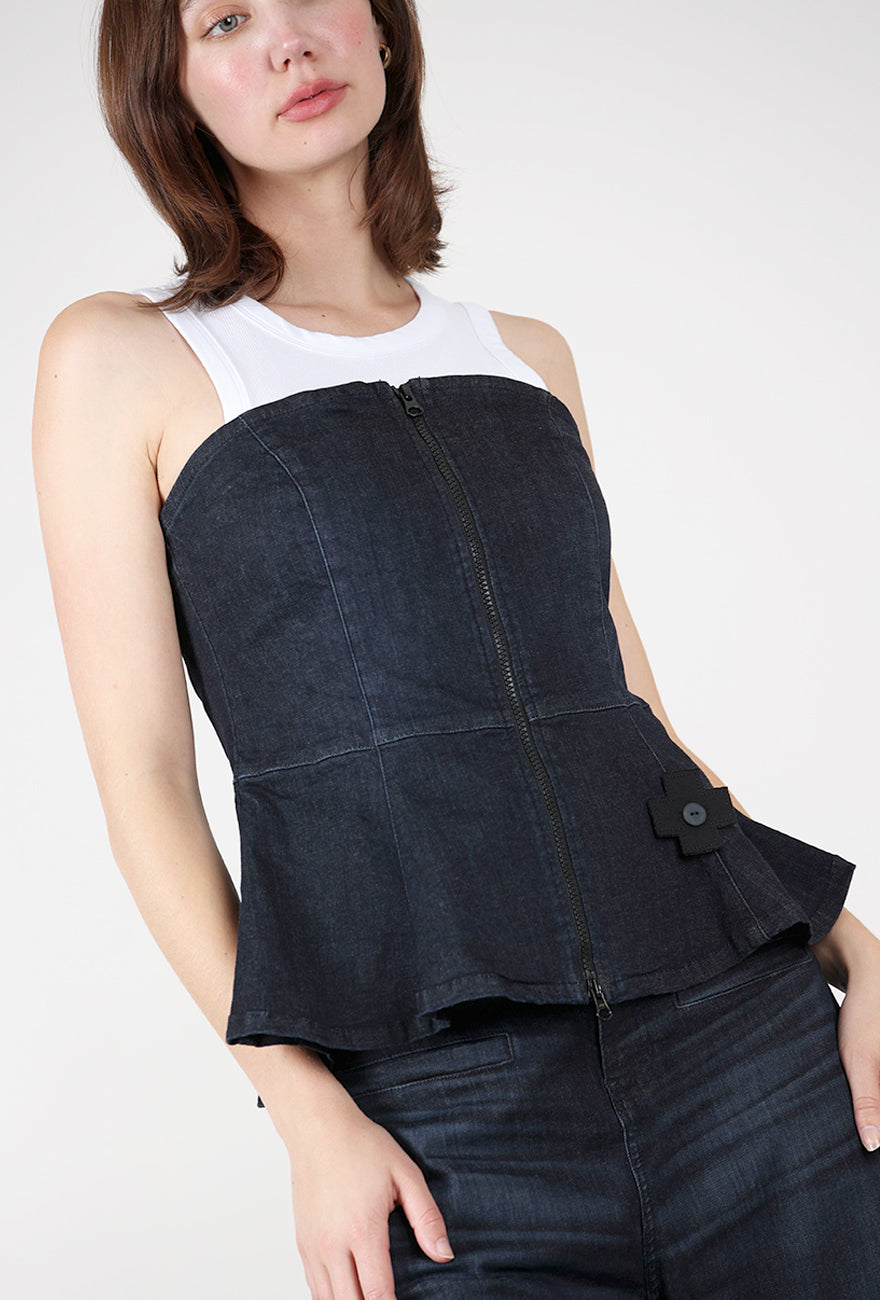 Pluslavie Blue Shape Corset, Dark Blue 