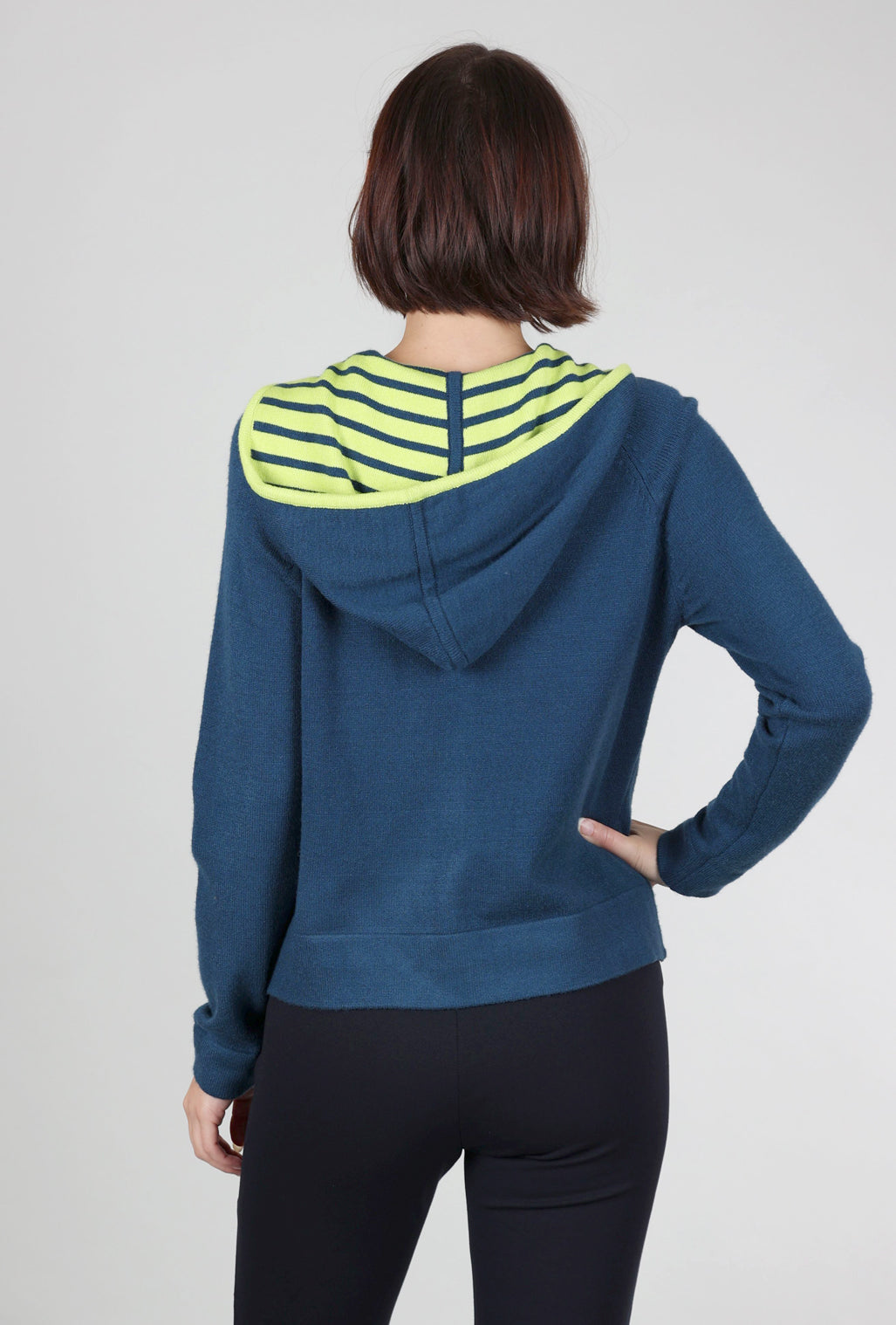 MDM Hooded Zip Sweater, Teal 