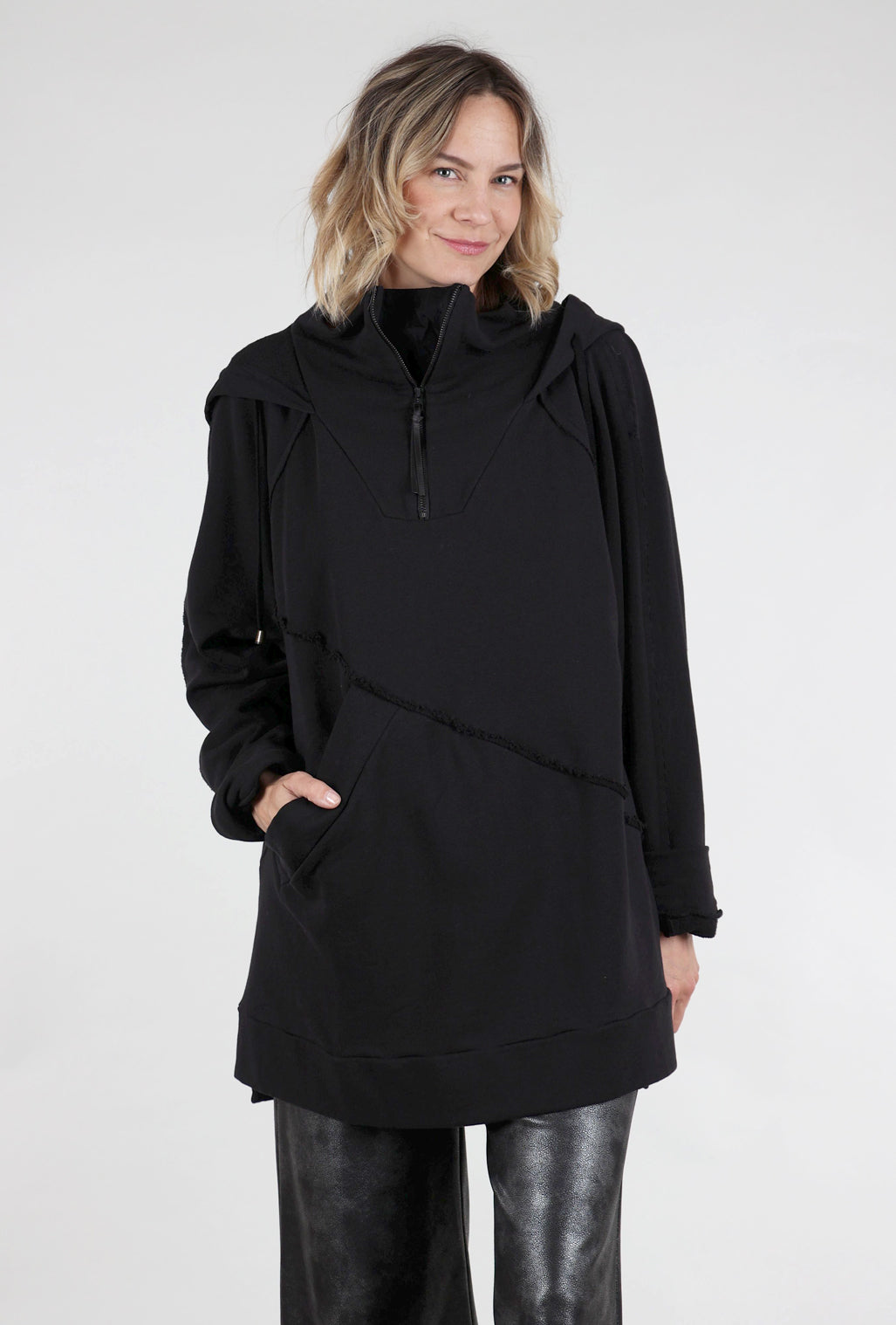 Risona Very Cathleen Sweatshirt Tunic, Black 