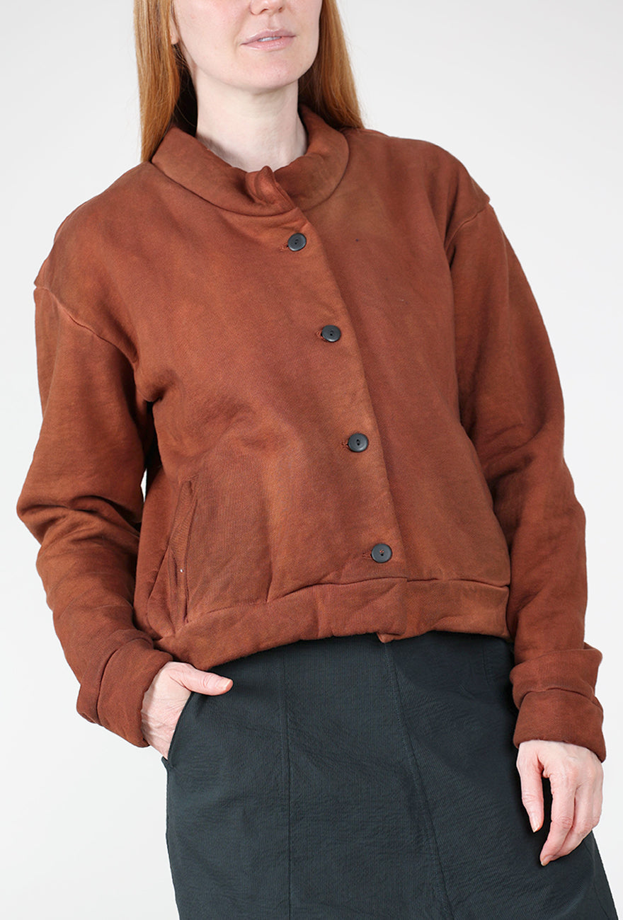 Alum Fleece Jacket, Rust Angle 4