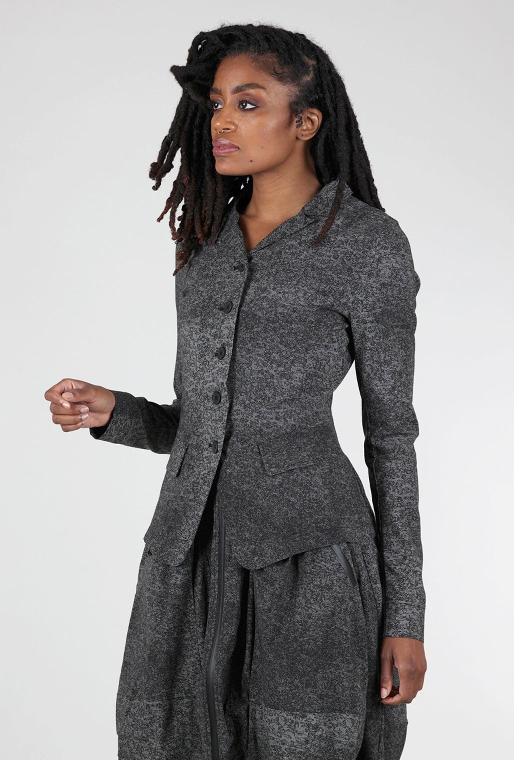 Rundholz Signature Stretch Classic Blazer, Rock Print 