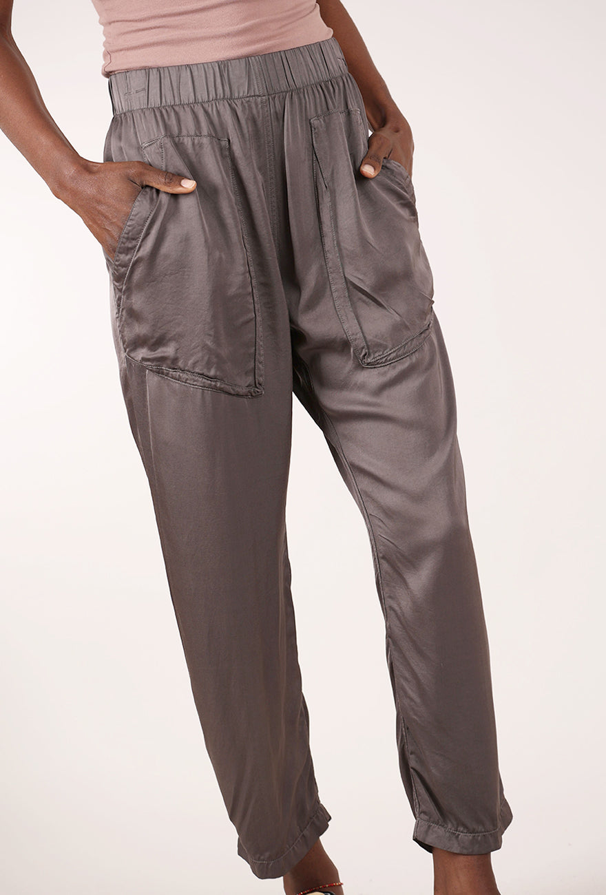 Easy Does It Satin Pant, Dior Gray