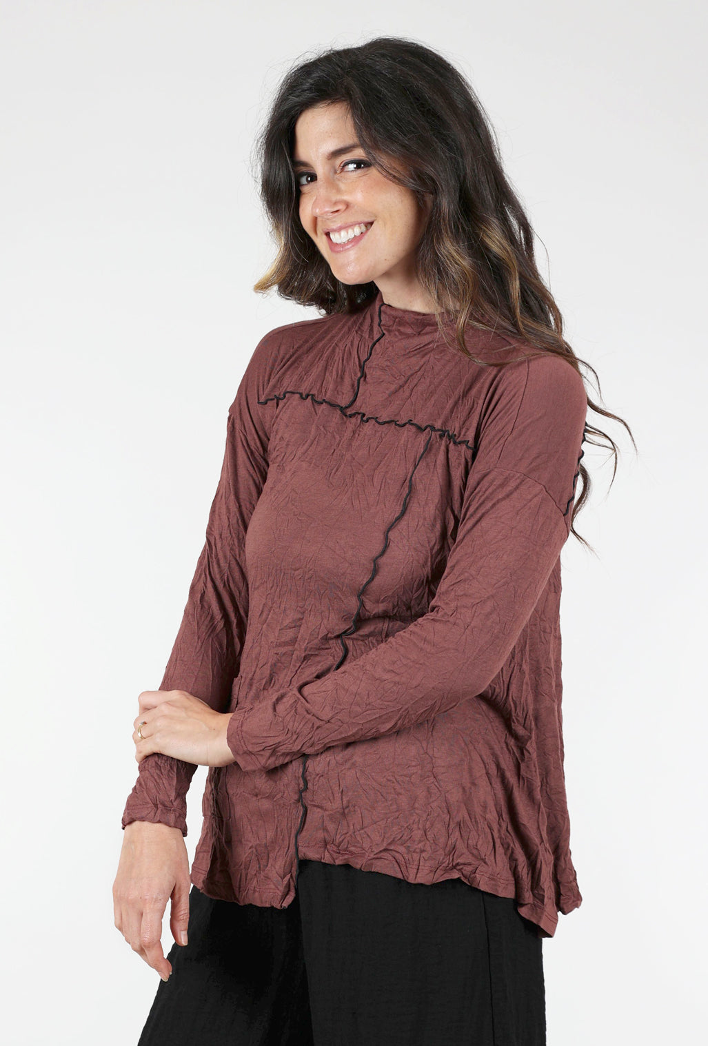 Chalet Becki Crinkle Top, Brick 