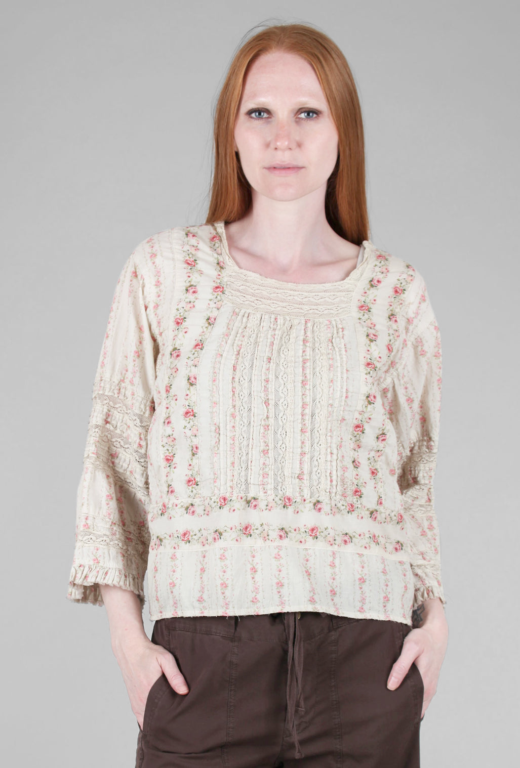 Magnolia Pearl Floral Raelle Blouse, Rosalina One Size 