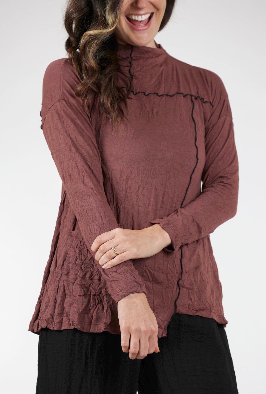 Chalet Becki Crinkle Top, Brick 