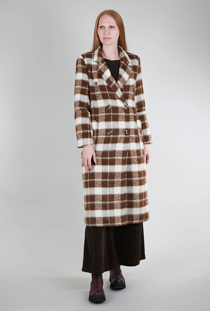 Pink Martini Striped Petra Coat, Brown 