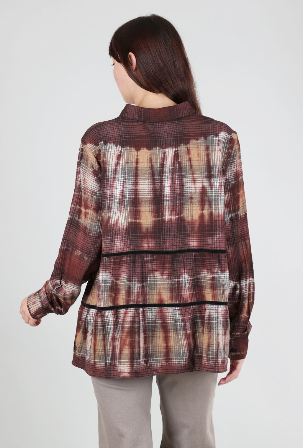 Tulip Alicia Flannel Top, Bonnybridge Maroon 