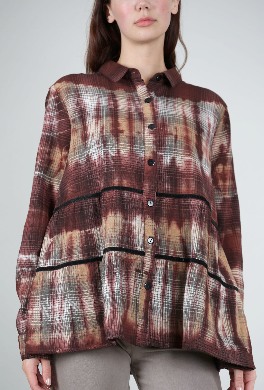 Tulip Alicia Flannel Top, Bonnybridge Maroon 