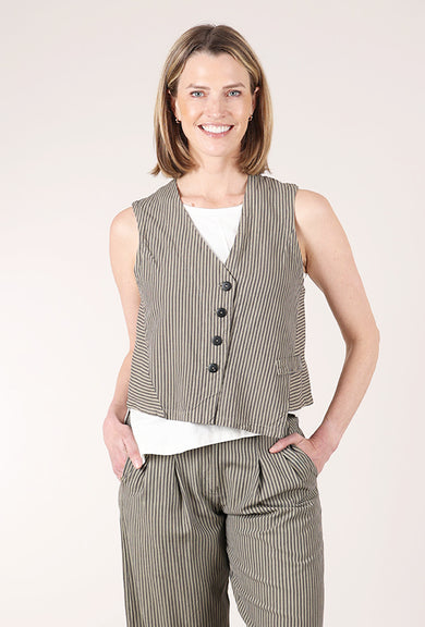 Pinstripe Waistcoat, Toasted